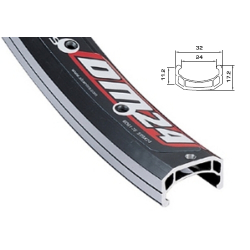 Alex Rims DM24 24" czarna (48otwory)