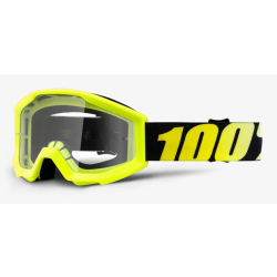 Gogle 100% STRATA JUNIOR NEON YELLOW (Szyba Przezroczysta Anti-Fog) (NEW)
