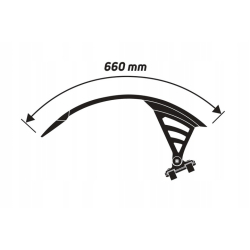 Zefal Deflector Mudguard RS75 663mmx80mmx290mm