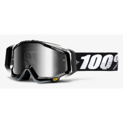 Gogle 100% RACECRAFT ABYSS BLACK (Szyba Srebrna Lustrzana Anti-Fog + Szyba Przezroczysta Anti-Fog + 10 Zrywek) (NEW)