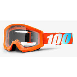 Gogle 100% STRATA ORANGE (Szyba Przezroczysta Anti-Fog) (NEW)
