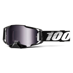 Gogle 100% ARMEGA Googgle Black Silver Flash Mirror (Szyba Srebrna Lustrzana) (NEW)