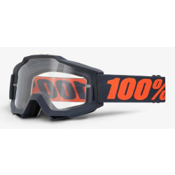 Gogle 100% ACCURI MATTE GUNMETAL (Szyba Przezroczysta Anti-Fog) (NEW)